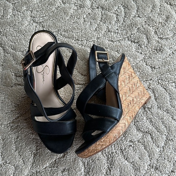 Jessica Simpson Wedges Size 8 Women’s Black - Picture 1 of 5